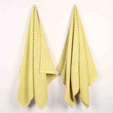 Soho Ribbed Cotton Absorbent 2 Piece Bath Sheet Towel Set
