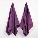 Soho Ribbed Cotton Absorbent 2 Piece Bath Sheet Towel Set