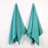 Soho Ribbed Cotton Absorbent 2 Piece Bath Sheet Towel Set