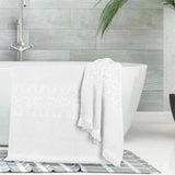 Rolla Cotton Geometric Jacquard Plush Absorbent Bath Sheet Set of 2