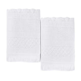 Rolla Cotton Geometric Jacquard Plush Absorbent Bath Sheet Set of 2