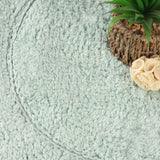 Cotton Oval Solid Non-Skid Washable 2 Piece Bath Rug Set
