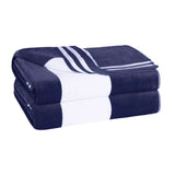 Cabana Stripe Oversized Cotton Beach Towel Sets