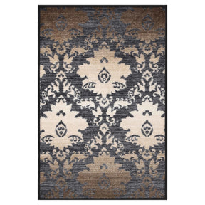 Geneva Medallion Scroll Non-Slip Washable Indoor Area Rug or Runner