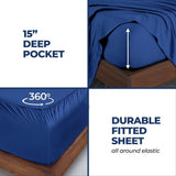 300 Thread Count Modal From Beechwood Solid Deep Pocket Bed Sheet Set
