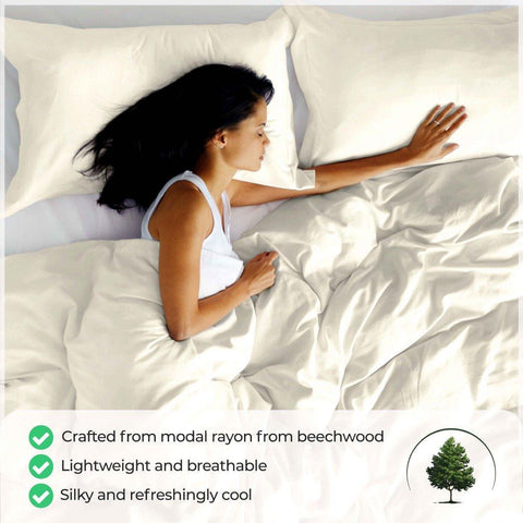 Modal from Beechwood 300 Thread Count Duvet Cover Set