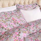 300 Thread Count Solid or Floral Cotton All-Season Duvet Cover Set