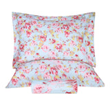 300 Thread Count Solid or Floral Cotton All-Season Duvet Cover Set