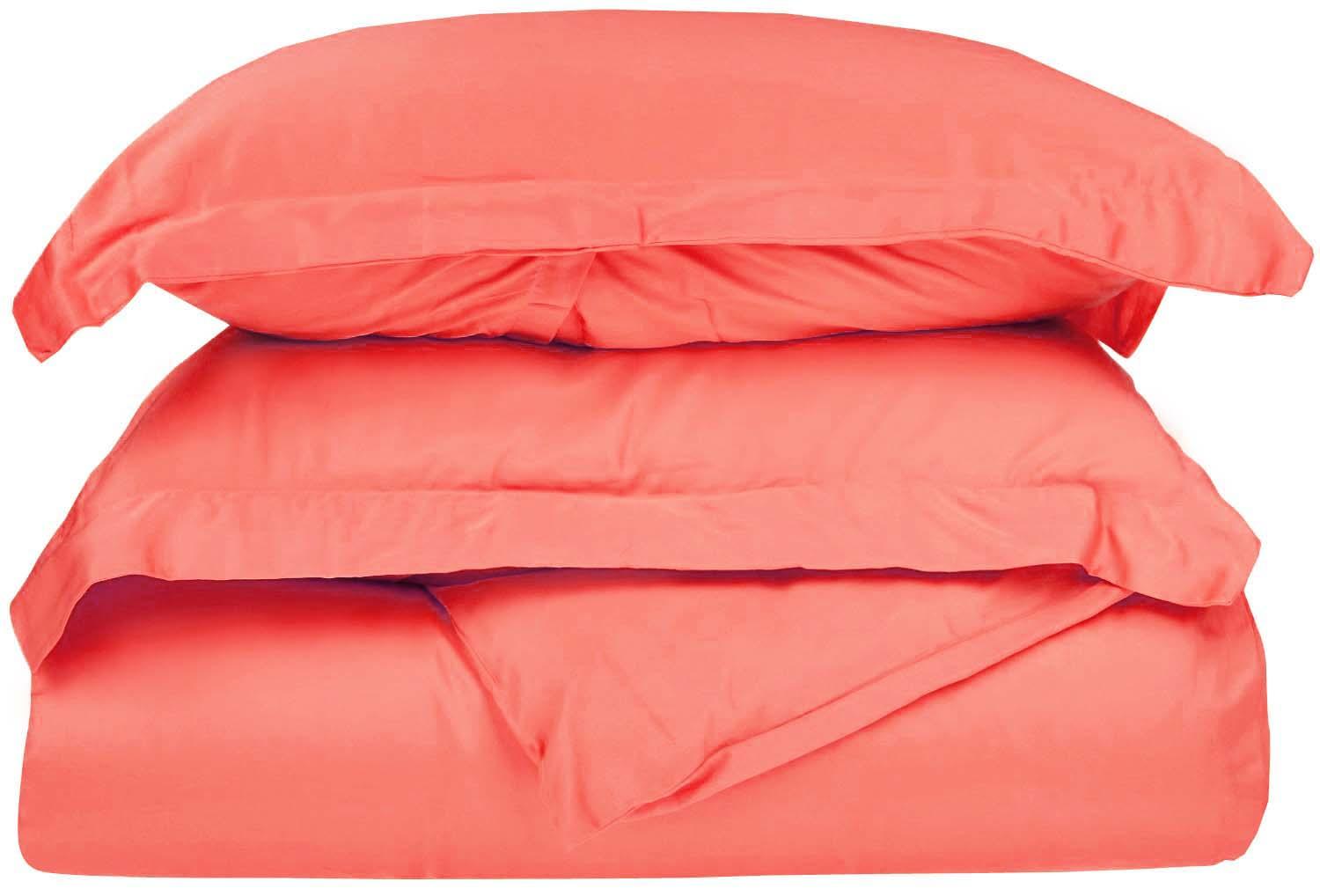 300 Thread Count Solid or Floral Cotton All-Season Duvet Cover Set
