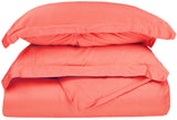300 Thread Count Solid or Floral Cotton All-Season Duvet Cover Set