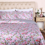 300 Thread Count Solid or Floral Cotton All-Season Duvet Cover Set
