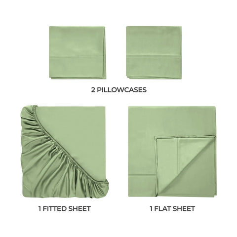 Rayon From Bamboo 300 Thread Count Solid Deep Pocket Sheet Set