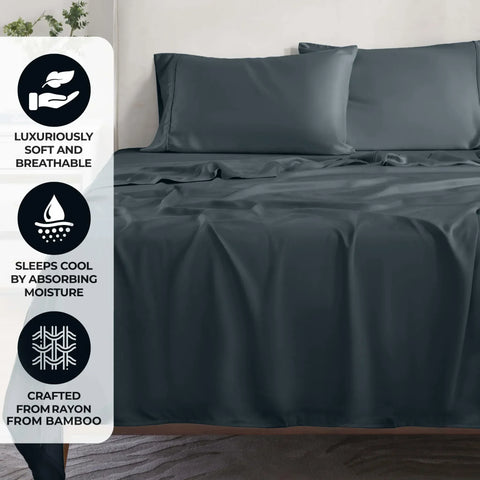 Rayon From Bamboo 300 Thread Count Solid Deep Pocket Sheet Set