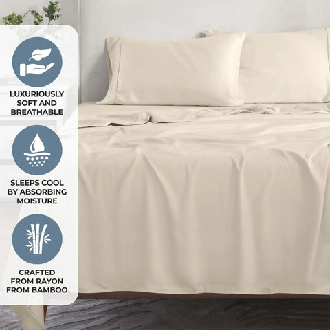 300 Thread Count Rayon from Bamboo 2 Piece Pillowcase Set