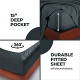 Rayon From Bamboo 300 Thread Count Solid Deep Pocket Sheet Set