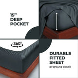 Rayon From Bamboo 300 Thread Count Solid Deep Pocket Sheet Set