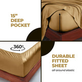 Rayon From Bamboo 300 Thread Count Solid Deep Pocket Sheet Set
