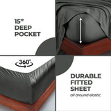 Rayon From Bamboo 300 Thread Count Solid Deep Pocket Sheet Set