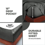 Rayon From Bamboo 300 Thread Count Solid Deep Pocket Sheet Set