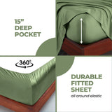 Rayon From Bamboo 300 Thread Count Solid Deep Pocket Sheet Set