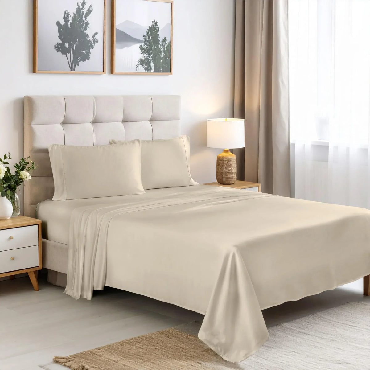 Rayon From Bamboo 300 Thread Count Solid Deep Pocket Sheet Set