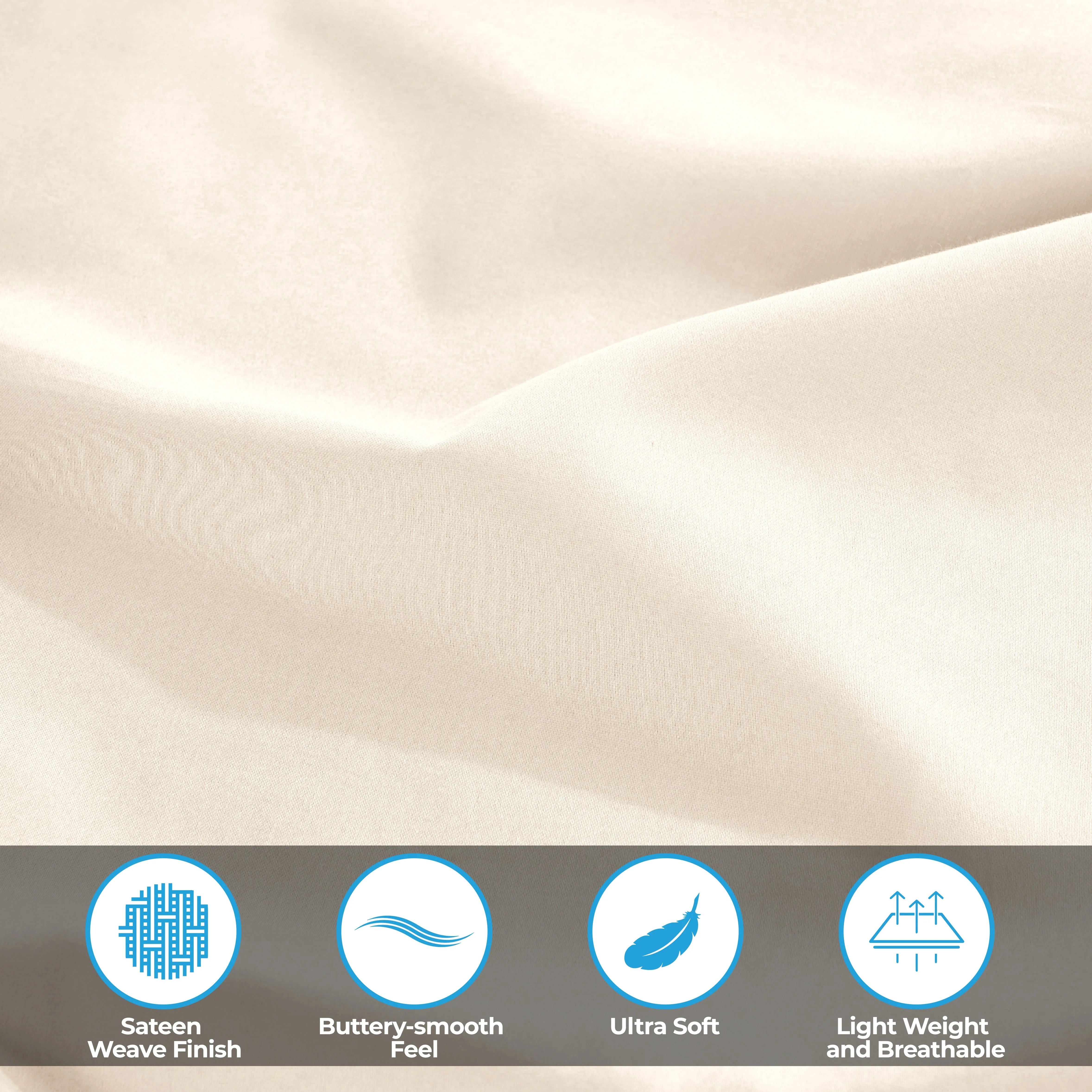 Egyptian Cotton 300 Thread Count Solid Deep Pocket Sheet Set