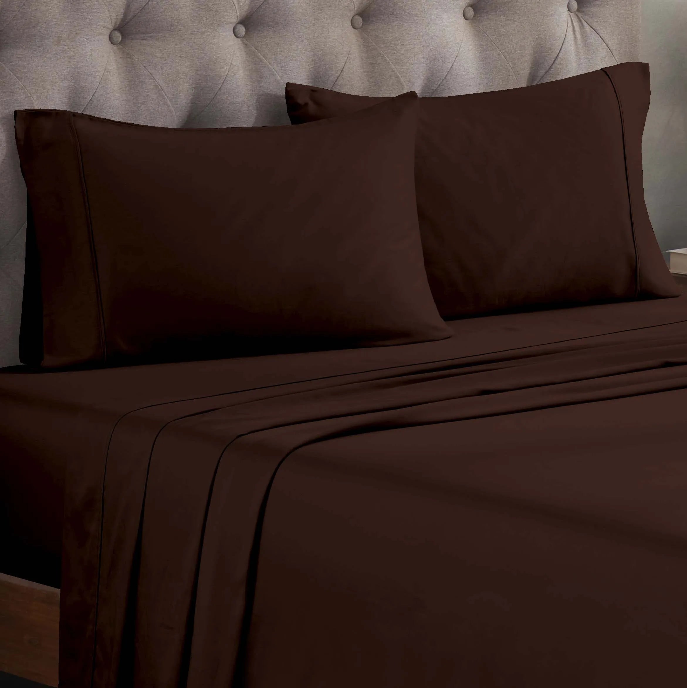 Egyptian Cotton 300 Thread Count Solid Deep Pocket Sheet Set