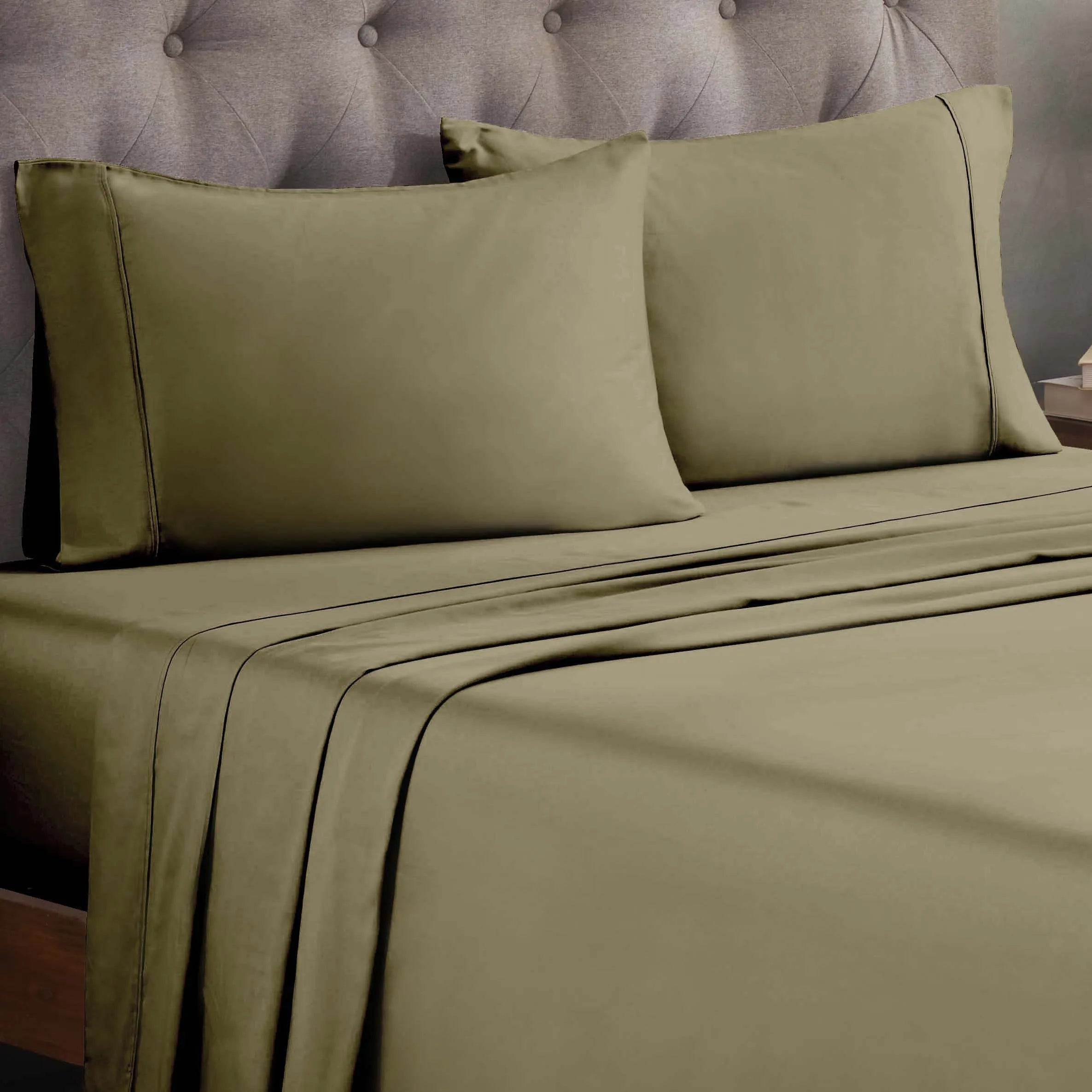 Egyptian Cotton 300 Thread Count Solid Deep Pocket Sheet Set
