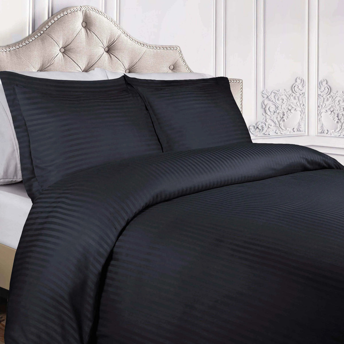 Egyptian Cotton 300 Thread Count Stripe Duvet Cover