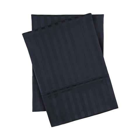 100% Egyptian Cotton 300 Thread Count Stripe Bed Pillowcase Set