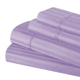 300 Thread Count Egyptian Cotton Sateen Stripe Bed Sheet Set