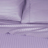 300 Thread Count Egyptian Cotton Sateen Stripe Bed Sheet Set