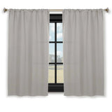 Solid Room Darkening Rod Pocket Blackout Curtain Panels, Set of 2