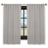 Solid Room Darkening Rod Pocket Blackout Curtain Panels, Set of 2