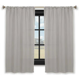 Solid Room Darkening Rod Pocket Blackout Curtain Panels, Set of 2
