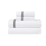 Brandon Cotton Three-Line Embroidered Deep Pocket Bed Sheet Set