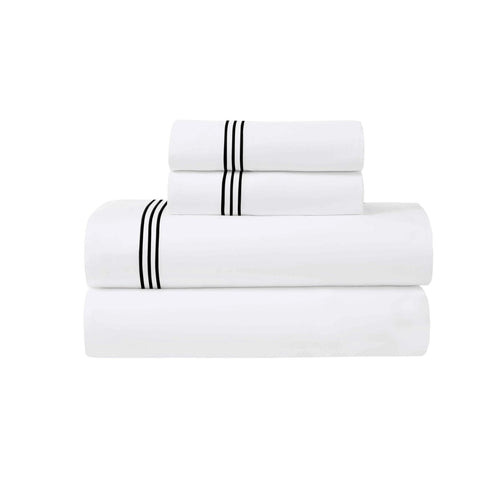 100% Cotton Bed Sheet Set Three-Line Embroidered Deep Pocket Brandon