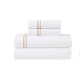 100% Cotton Bed Sheet Set Three-Line Embroidered Deep Pocket Brandon