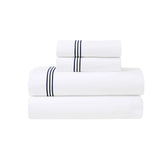 Brandon Cotton Three-Line Embroidered Deep Pocket Bed Sheet Set