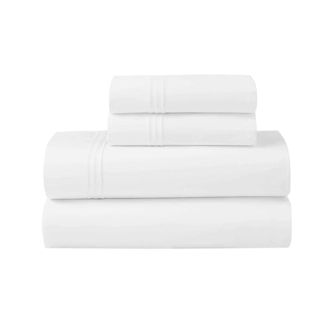 100% Cotton Bed Sheet Set Three-Line Embroidered Deep Pocket Brandon