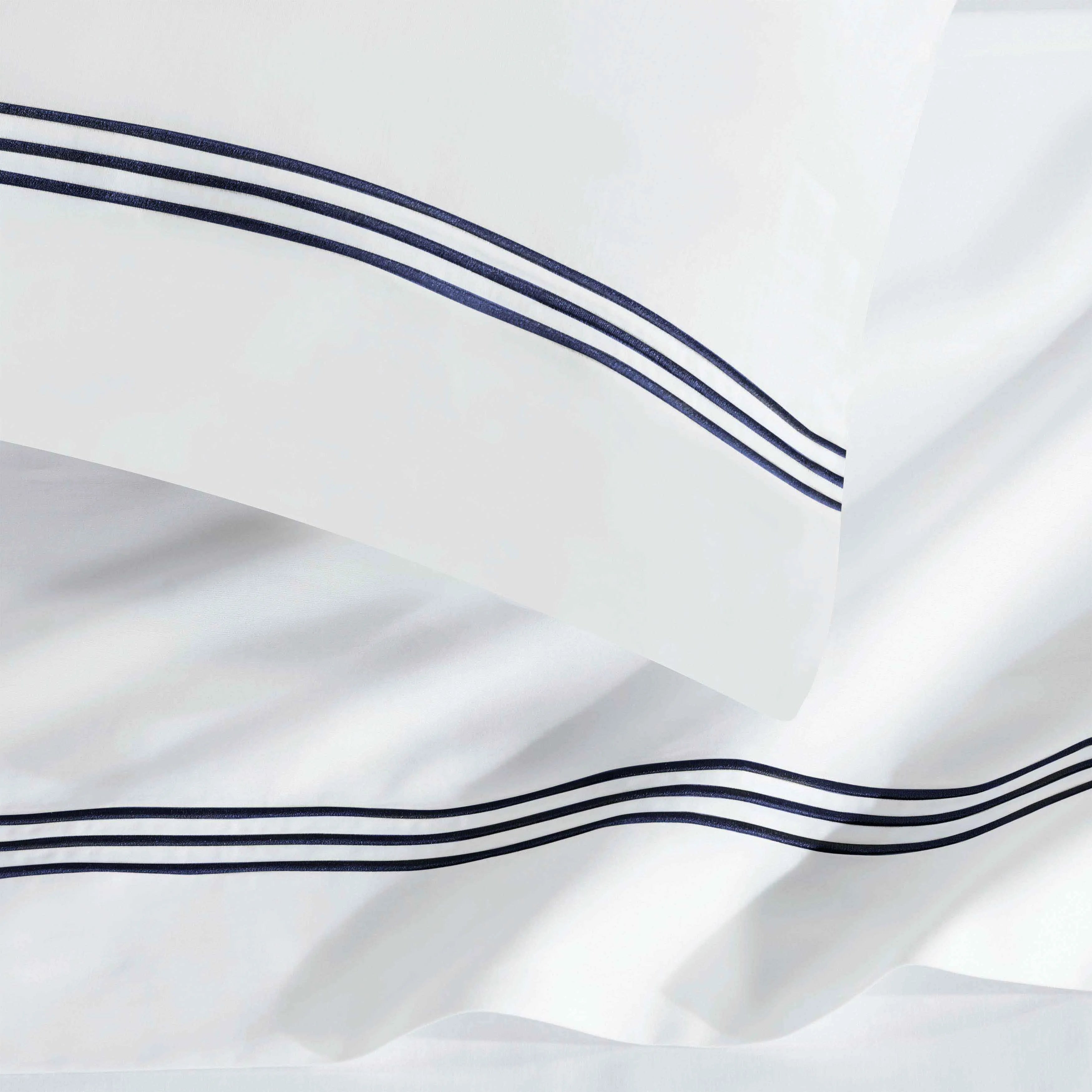 Brandon Cotton Three-Line Embroidered Deep Pocket Bed Sheet Set