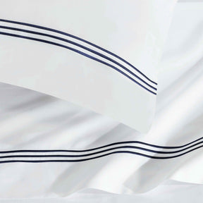 Brandon Cotton Three-Line Embroidered Deep Pocket Bed Sheet Set