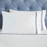 Brandon Cotton Three-Line Embroidered Deep Pocket Bed Sheet Set