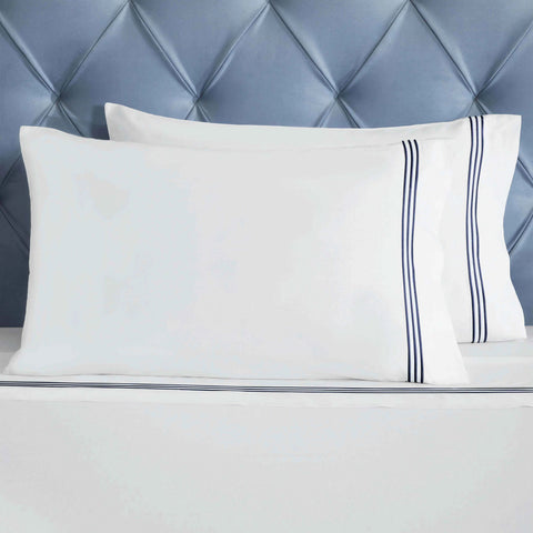 100% Cotton Bed Sheet Set Three-Line Embroidered Deep Pocket Brandon