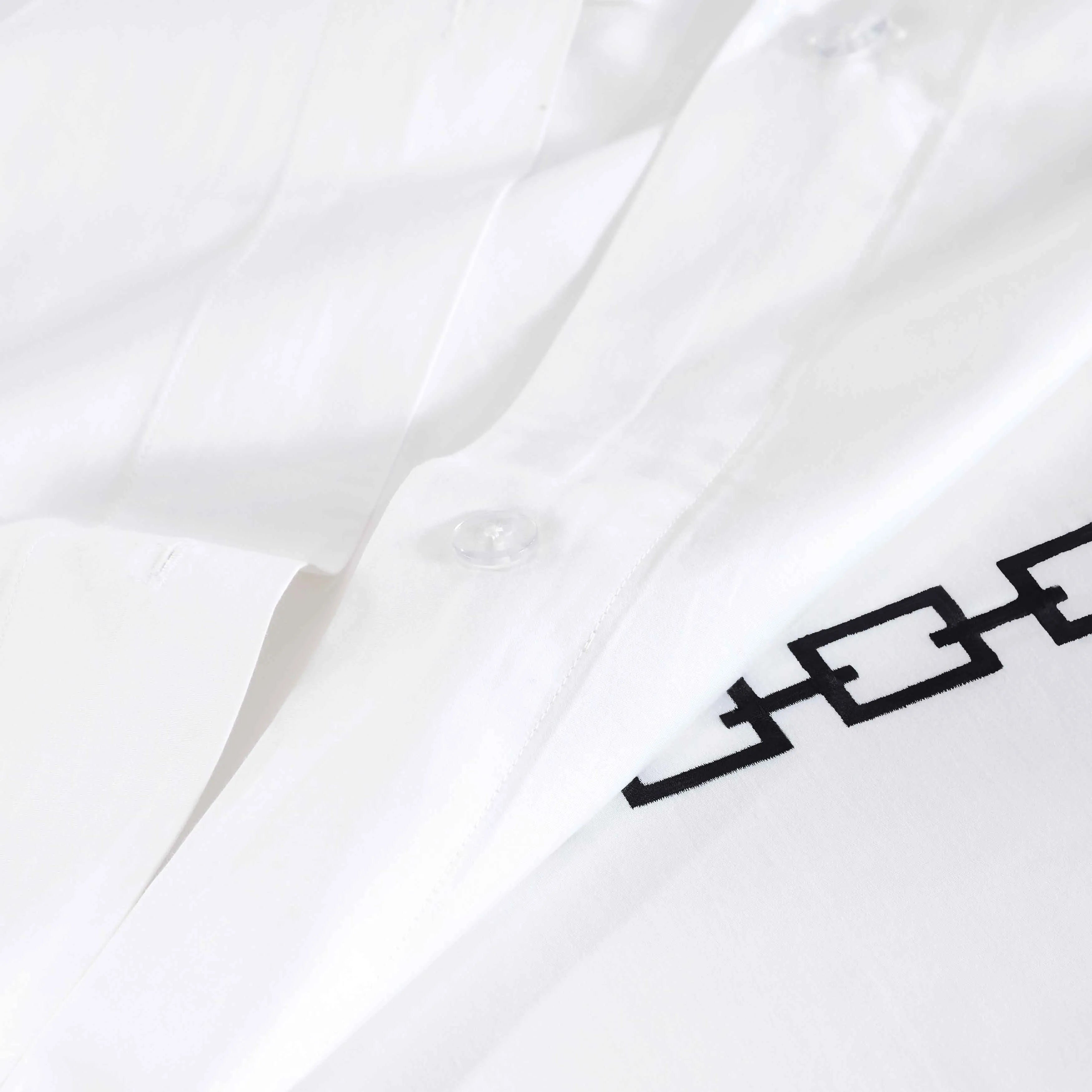 Chain Links Cotton Embroidered 3 Piece Duvet Cover Set