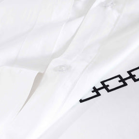 Chain Links Cotton Embroidered 3 Piece Duvet Cover Set