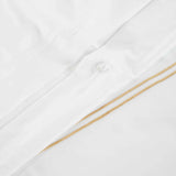 100% Cotton Two-Line Border Embroidered Duvet Cover Set