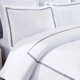 Fieldstone Cotton Two-Line Embroidered 3 Piece Duvet Cover Set