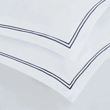 100% Cotton Two-Line Border Embroidered Duvet Cover Set