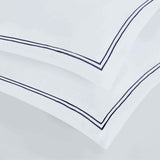 Fieldstone Cotton Two-Line Embroidered 3 Piece Duvet Cover Set